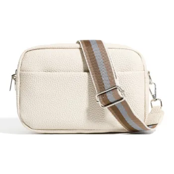 Carksky PU Shoulder Bag Crossbody Bag Women's Ecru