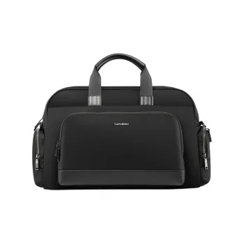 SAMSONITE Microfiber Synthetic Leather Portable Travel Bag Large Size Unisex Black