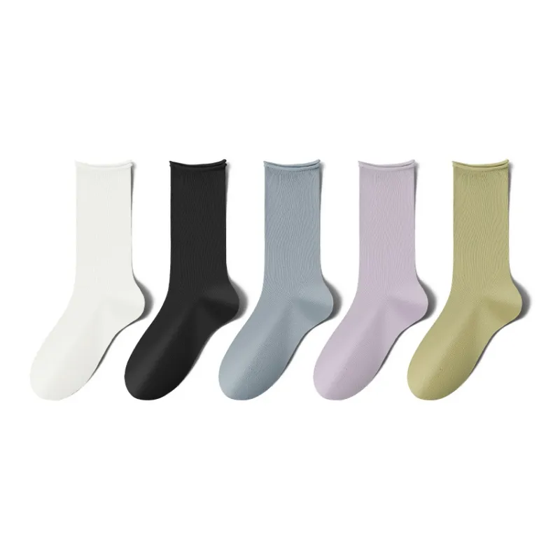 MIIOW Mid Calf Socks Women's 5 Pack-2
