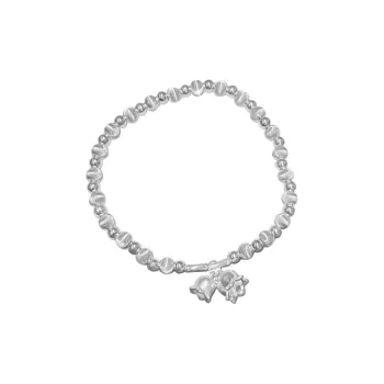 CUTE DAME S925 Silver Sterling Silver Hand Cuff Unisex Silver White