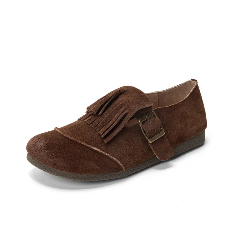 Q.VONTON Loafers Women's Coffee/Apricot-8