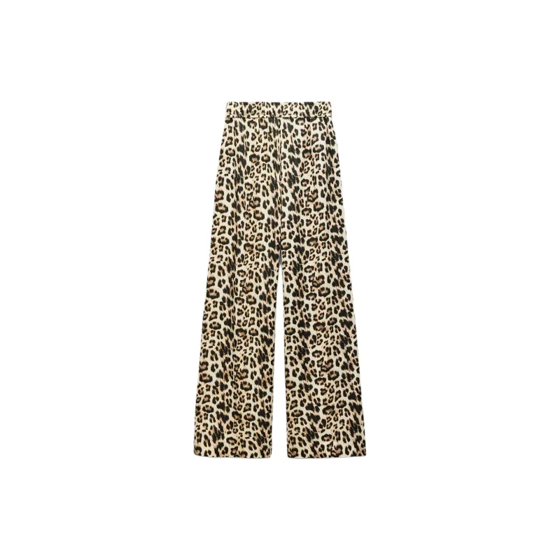 ZARA Casual Pants Women's Leopard Print-1