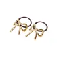 Minimalist Style Metal Bowknot Hair Tie 2 Pcs, Gold