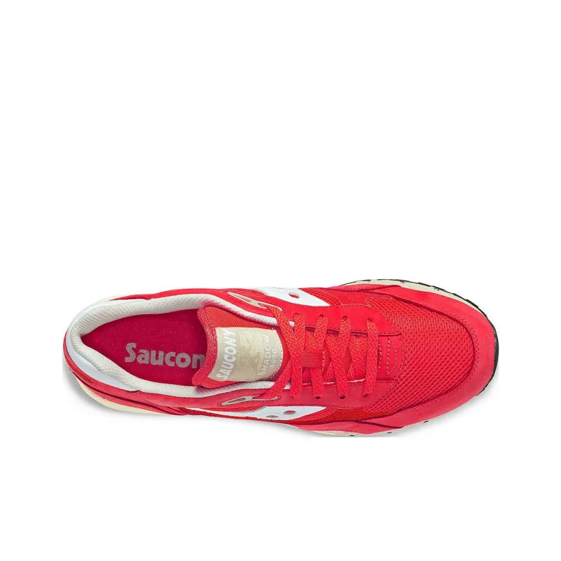 Saucony Shadow 6000 Slip Resistant Low Top Casual Running Shoes Unisex Red-3