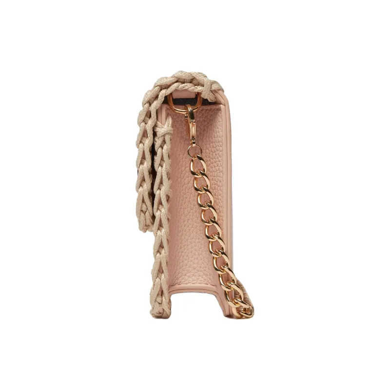 LOVE MOSCHINO Whipstitch-Trim Chain-Linked Shoulder Bag-1