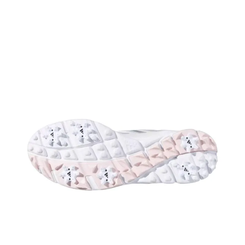 Adidas Cushioning Slip Resistant Low Top Golf Shoes Women's White Pink-4