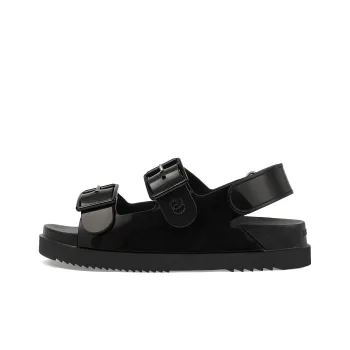 GUCCI Mini Double G Sandal Black Rubber Women's