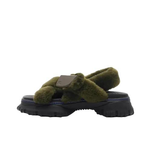 Burberry Loch One Strap Sandals Men's Green