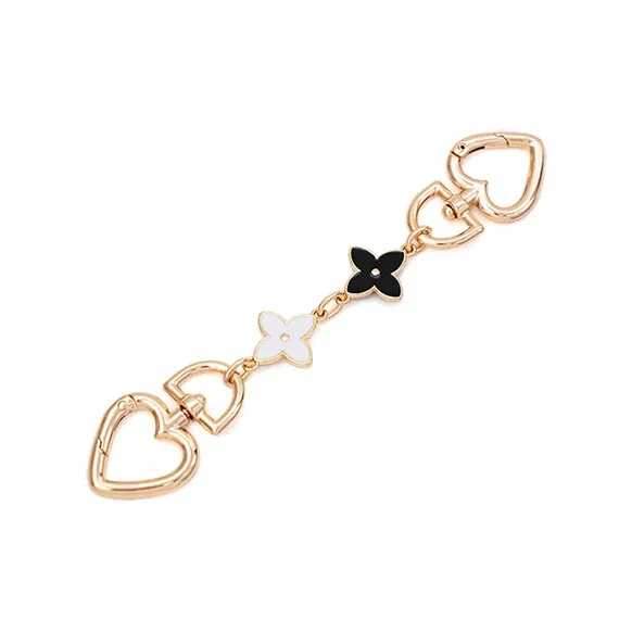 Alloy Horse-Drawn Bag Mahjong Bag Shoulder Strap Conversion Pearl Extender Chain Medium Size Women's Gold-Tone-2