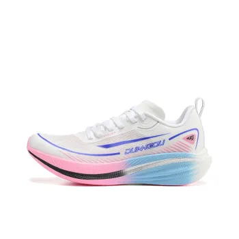 DUANGOU Cushioning Anti-Slip And Wear-Resistant Breathable Rebound Low-Top Sports Running Shoes Unisex Pink Blue