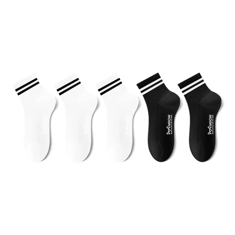 MIIOW Mid Calf Socks Men's 5 Pack-8