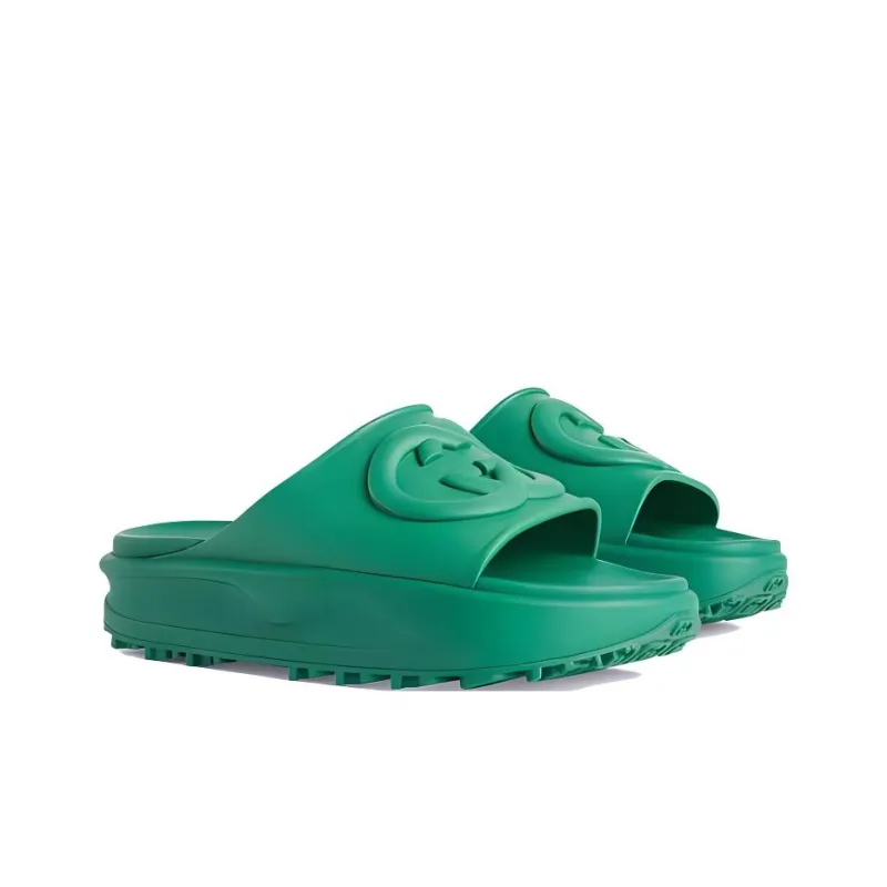 GUCCI Interlocking G Slide Green-2