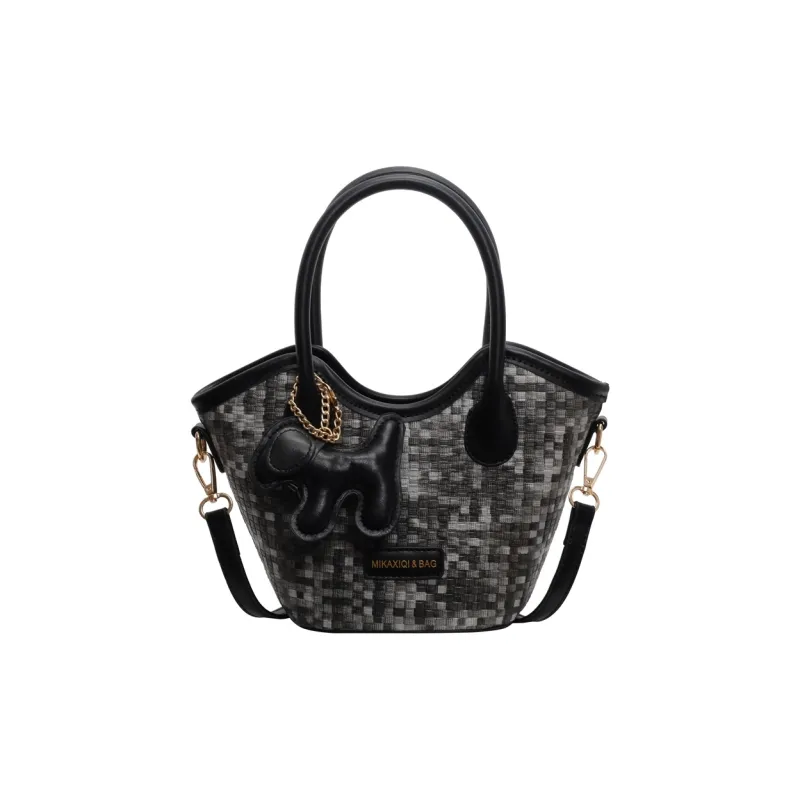 BAODIDAISHU PU Shoulder Bag Crossbody Bag Handbag Regular Women's White & Blue/Black/Blue-5