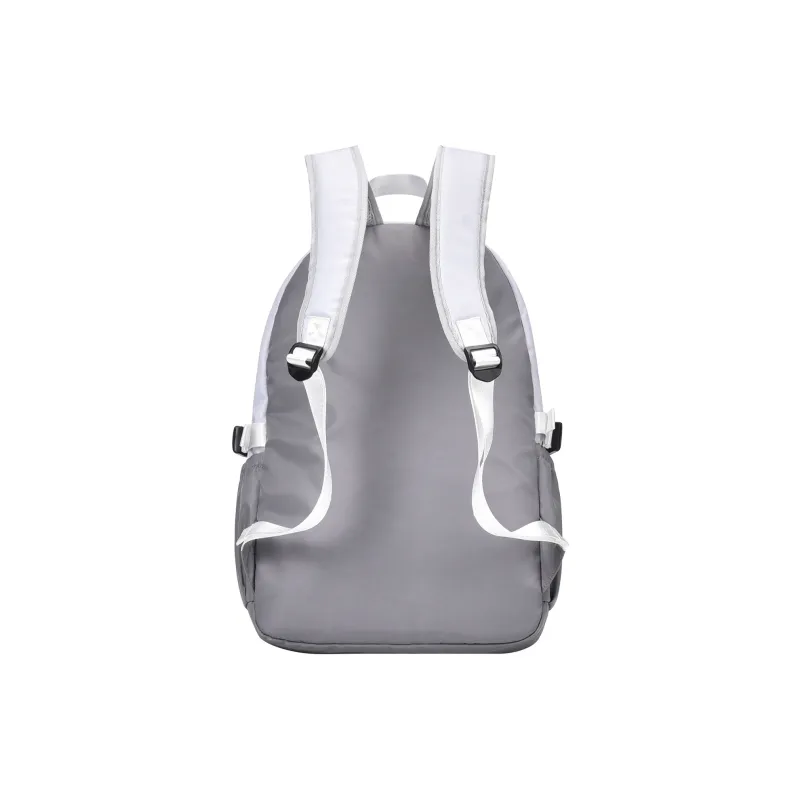 DRACONITE Polyester Students Backpack Regular Unisex Gray White-2