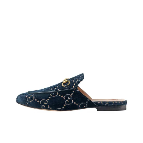 GUCCI Princetown GG Velvet Slipper