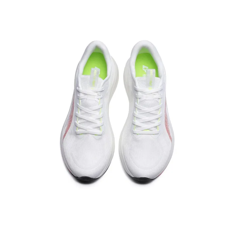 LPMX Cushioning Breathable Low Top Carbon Plate Running Shoes Men's White Magenta-3