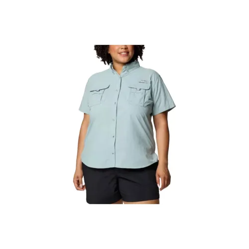 Columbia PFG Bahama Shirts Women's Fragmented Blue