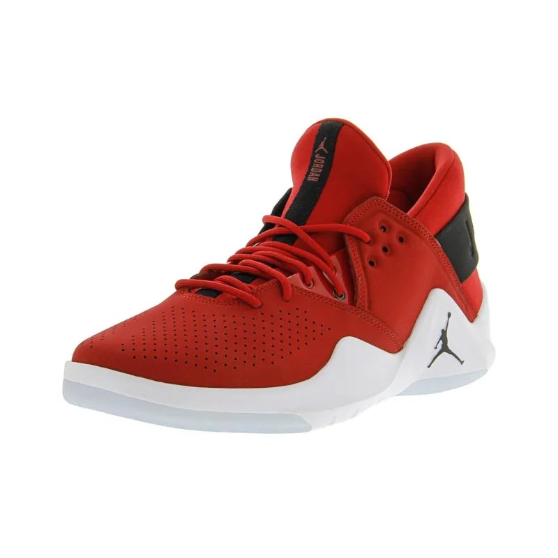 Jordan Cushioning Wear-Resistant Low-Top Basketball Shoes Men's Red Black-3