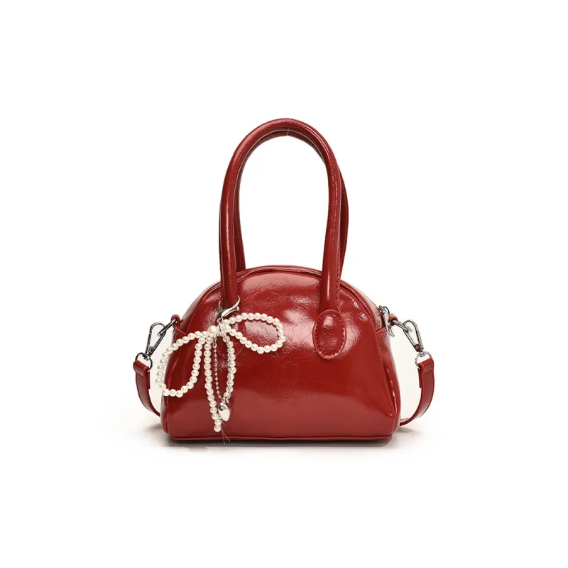 DALO PU One Shoulder Handbags Women's Black/Silver/Red/White-6