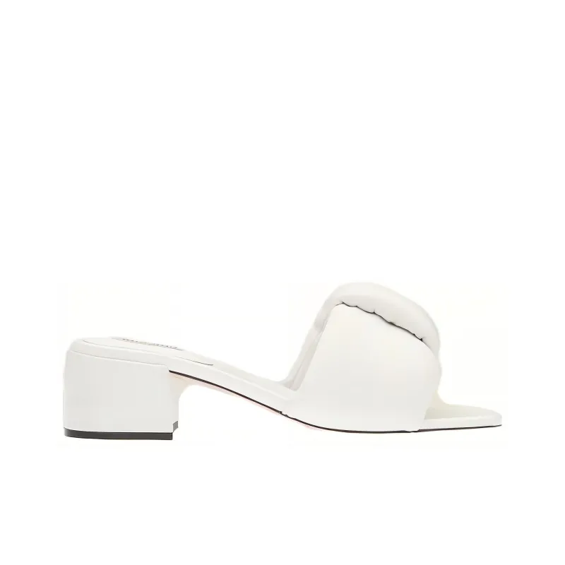 MIU MIU Abrasion Resistant Slide Slippers Women's White-1