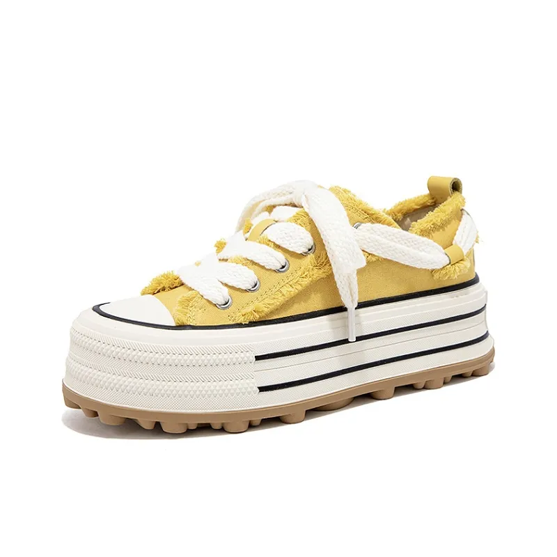 OUBT Slip Resistant, Abrasion Resistant, Breathable, Height Increasing Low Top Canvas Shoes Women's-10