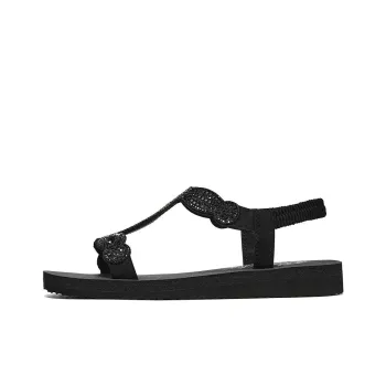 Skechers CALI One Strap Sandals Women's All Black
