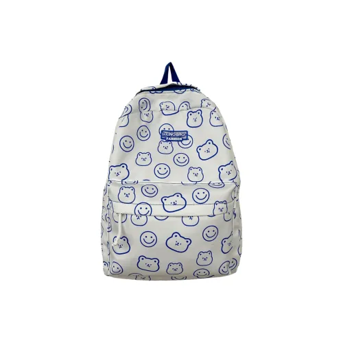 Rainbow Girl Nylon Backpack Regular Unisex Blue/Green/Yellow/Black