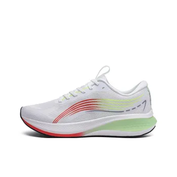 LPMX Cushioning Breathable Low Top Carbon Plate Running Shoes Men's White Magenta