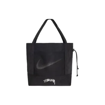 Nike X Stussy Cotton Regular Tote Bag Handbag Unisex Black