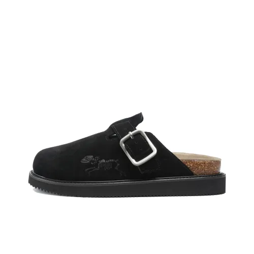 JOY BY YE3NJOY x UNNAMED FORCES Slip-Resistant Odor-Resistant Wrap-toe Slippers Unisex Obsidian Black