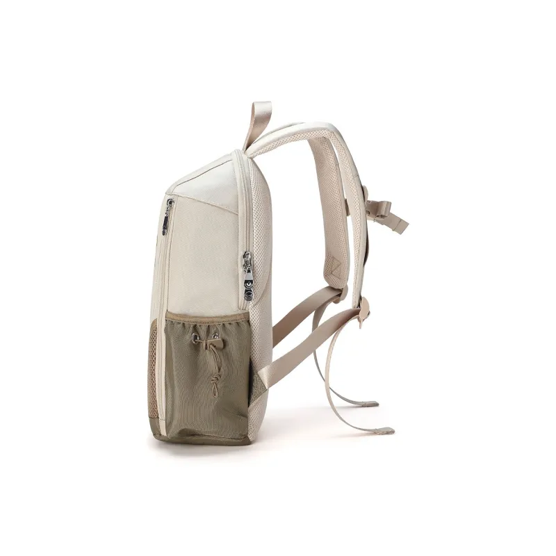 B.Duck Polyester Backpack Regular Women's Beige Coffee/Green Orange-2