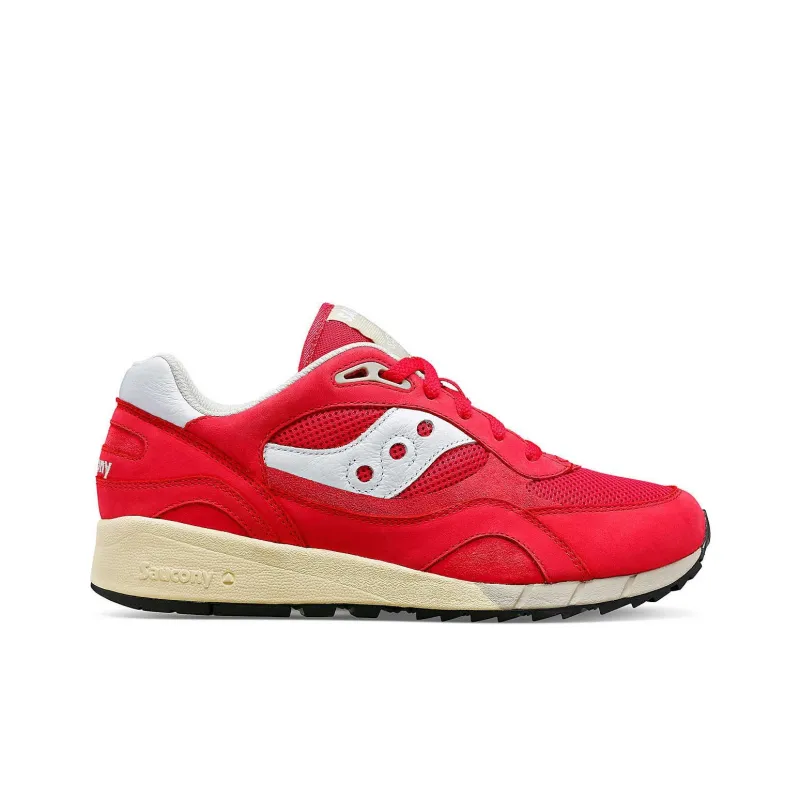 Saucony Shadow 6000 Slip Resistant Low Top Casual Running Shoes Unisex Red-1