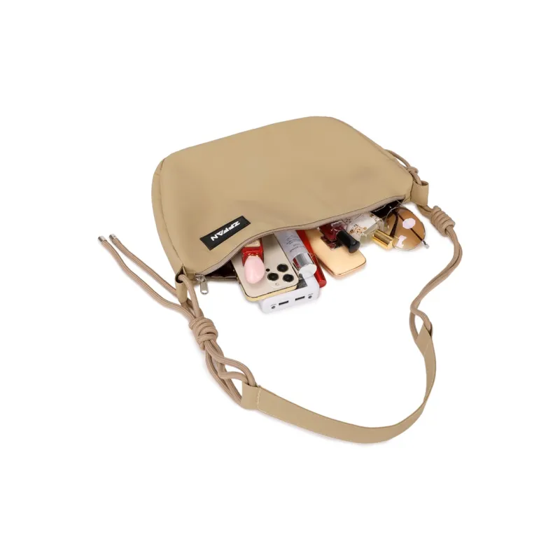 ZUOFEIFAN Fabric Shoulder Bag Unisex Khaki/Fruit Green-6
