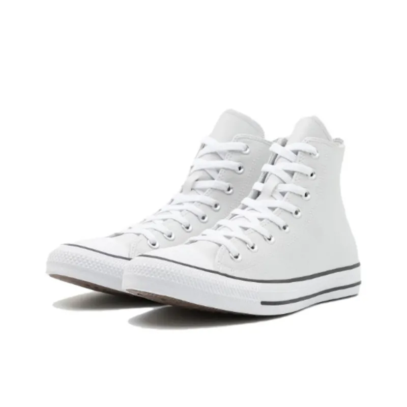 Converse Chuck Taylor All Star Anti Slip Wear Resistant High Top Skateboard Shoes Unisex Gray White-2