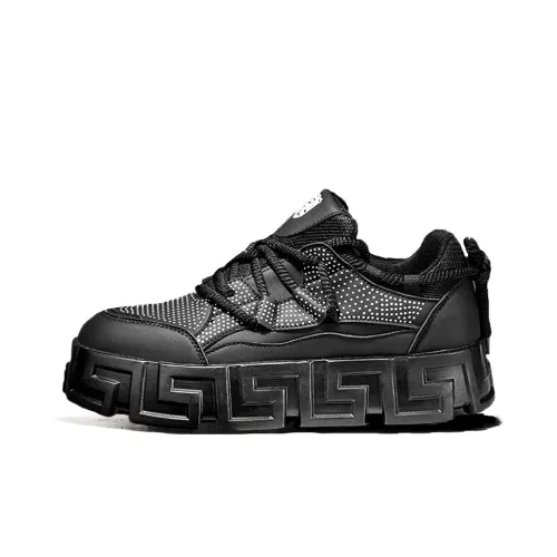 Meiretu Slip Resistant Height Increasing Coverage Low Top Skateboard Shoes Men's