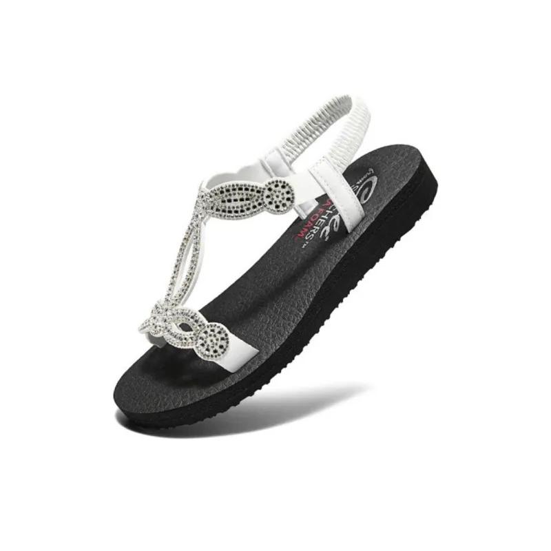 Skechers CALI One Strap Sandals Women's White-2