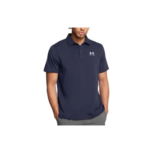 Under Armour Icon Polo Shirts Men Navy Blue