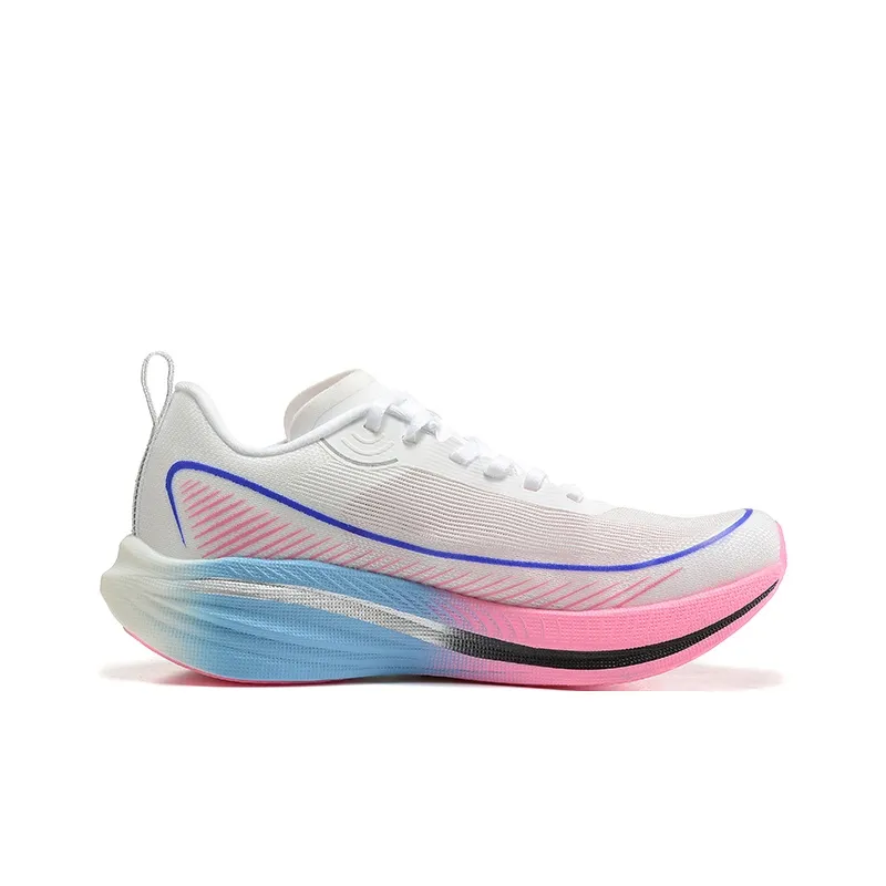DUANGOU Cushioning Anti Slip And Wear Resistant Breathable Rebound Low Top Sports Running Shoes Unisex Pink Blue-1