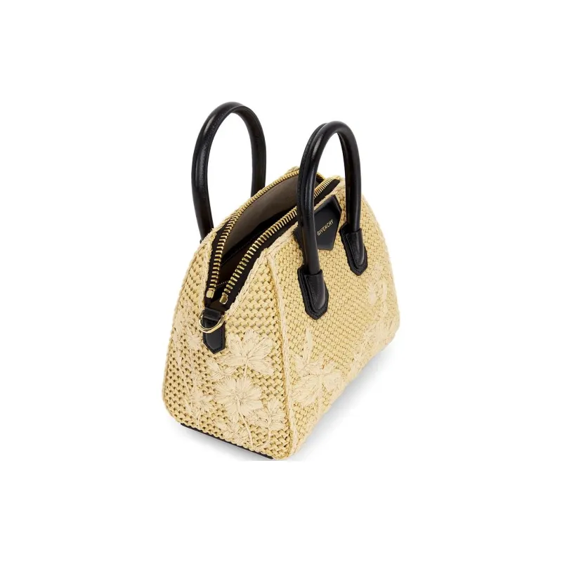 GIVENCHY Raffia Shoulder Bag Crossbody Bag Handbag Mini Women's Natural-4