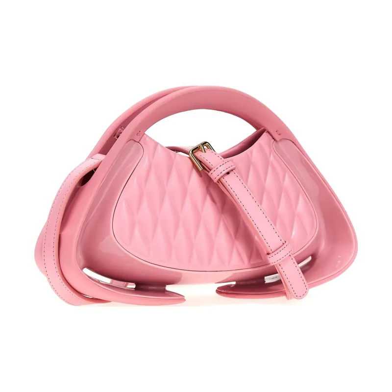 BALMAIN Polyurethane Shoulder Bag Crossbody Bag Handbag Women's Pink-1