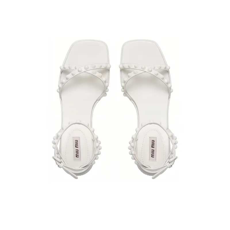 MIU MIU One Strap Sandals Women's White-3
