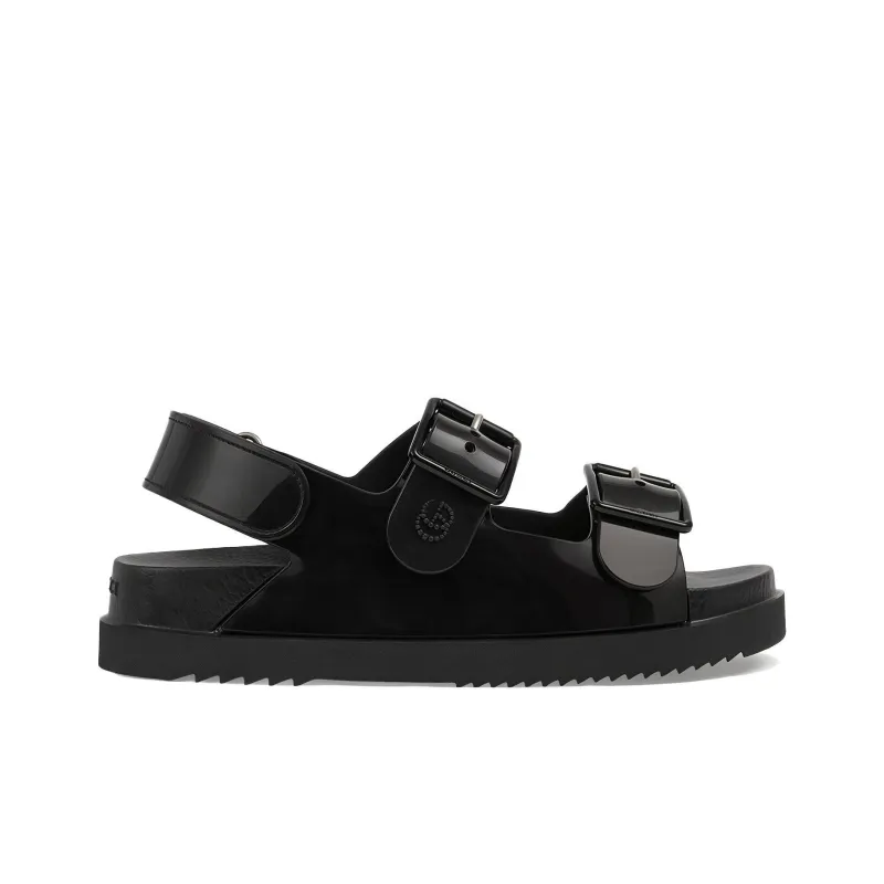 GUCCI Women's Mini Double G Sandal 'Black' Women's-1