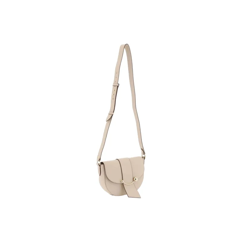 Strathberry Calfskin Crescent Bag Crossbody Bag Shoulder Bag Women's Beige-1