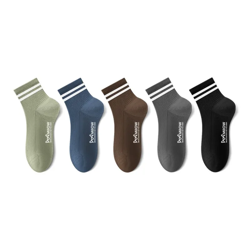 MIIOW Mid Calf Socks Men's 5 Pack-13