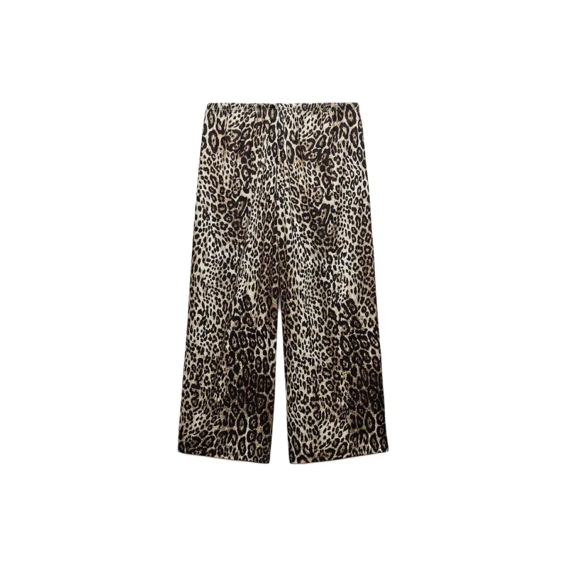 ZARA Casual Pants Women's Leopard Print-1