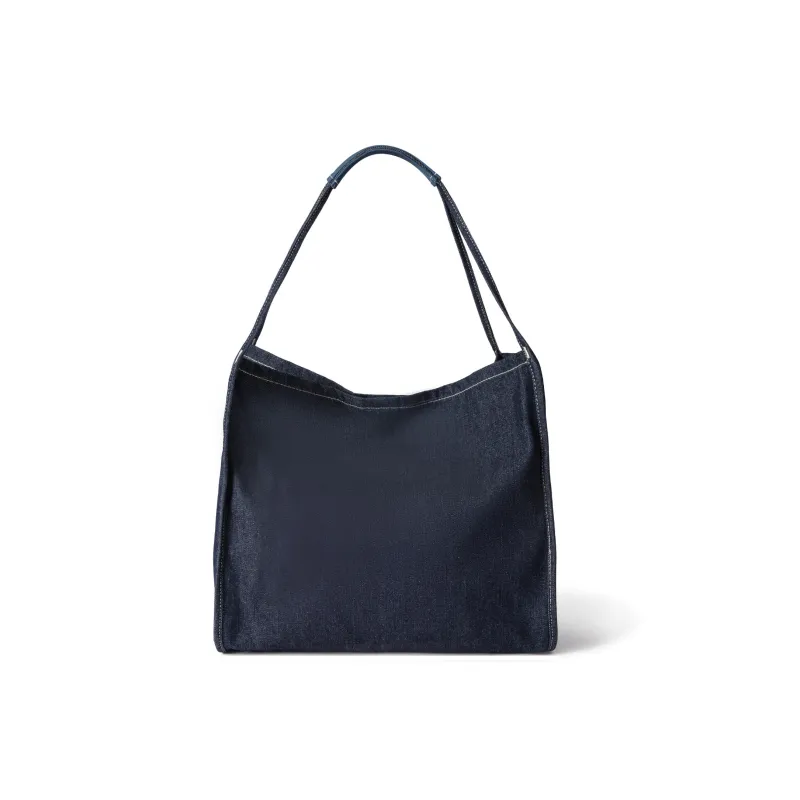 Lee Denim Handbag, Shoulder Bag, Shopping Bag Women's Denim Blue/Ecru-2