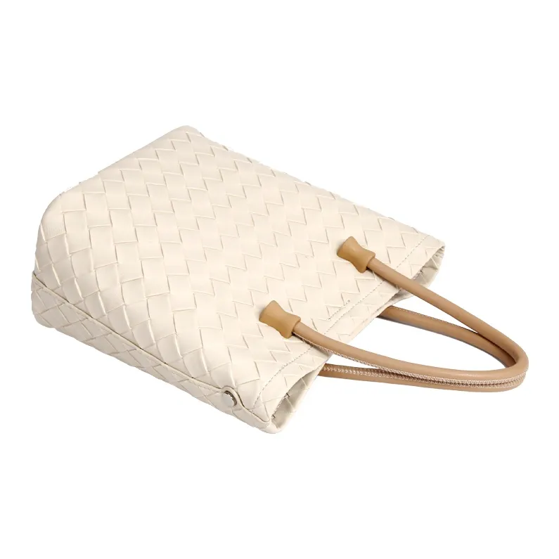 YOCAMU Cow Leather Handbag Women's White-2