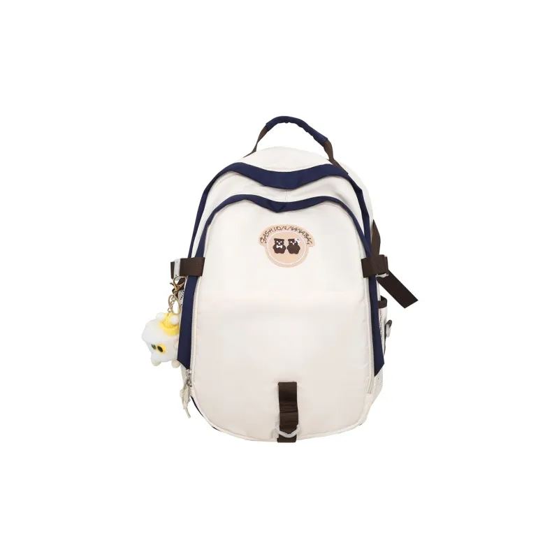 Parker Bear Nylon Elegant Style Multicolor Unisex Black/Pink/White & Blue/White & Khaki/Khaki-5