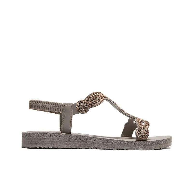 Skechers CALI One Strap Sandals Women's Taupe-1