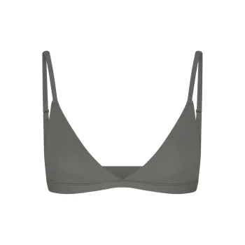 SKIMS FITS EVERYBODY TRIANGLE BRALETTE Bra Women's 1 Pack GUNMETAL/Bronze
